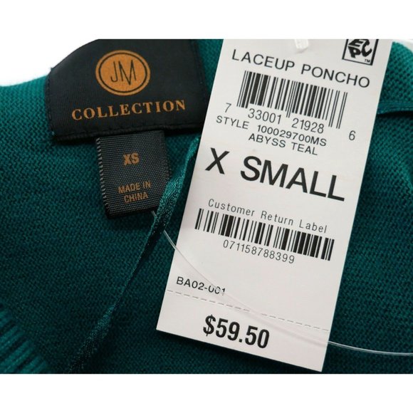 Faux-Wrap Cowl-Neck Sweater JM Collection - Size XS - Picture 5 of 5